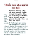 Thuốc nam cho người cao tuổi