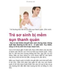 Trẻ sơ sinh bị mềm sụn thanh quản