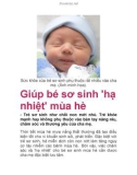 Giúp bé sơ sinh 'hạ nhiệt' mùa hè