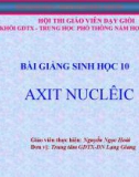 Bài giảng Sinh học 10 - Bài 6: Axit nuclêic - Nguyễn Ngọc Hoài