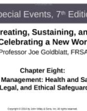 Lecture Special events: Creating, sustaining, and celebrating a new world (7th edition): Chapter 8 - Joe Goldblatt