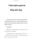 Chữa bệnh ngoài da bằng ánh sáng