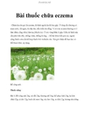 Bài thuốc chữa eczema