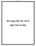 Bổ sung chất sắt với bí ngô, mía và nho