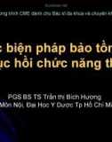 Bài giảng Các biện pháp bảo tồn và phục hồi chức năng thận