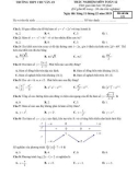 Đề thi học kì 1 môn Toán 12 năm 2019-2020 có đáp án - Trường THPT Chu Văn An