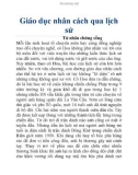 Giáo dục nhân cách qua lịch sử