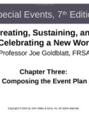 Lecture Special events: Creating, sustaining, and celebrating a new world (7th edition): Chapter 3 - Joe Goldblatt