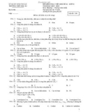 Đề kiểm tra 1 tiết Hoá lớp 11 năm 2016 - THPT Bác Ái - Mã đề 196