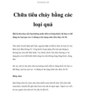 Chữa tiêu chảy bằng các loại quả