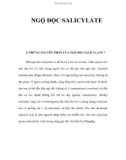 NGỘ ĐỘC SALICYLATE