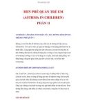 HEN PHẾ QUẢN TRẺ EM (ASTHMA IN CHILDREN) PHẦN II