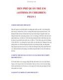 HEN PHẾ QUẢN TRẺ EM (ASTHMA IN CHILDREN) PHẦN I