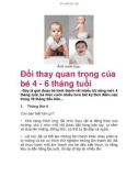 Đổi thay quan trọng của bé 4 - 6 tháng tuổi