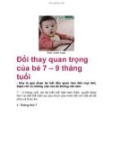 Đổi thay quan trọng của bé 7 – 9 tháng tuổi