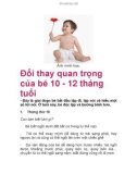 Đổi thay quan trọng của bé 10 - 12 tháng tuổi