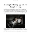 Những lỗi thường gặp khi sử dụng lò vi sóng