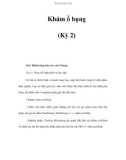 Khám ổ bụng (Kỳ 2)