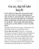 Gà ác, đại bổ khí huyết