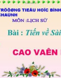 Giáo án điện tử tiểu học môn lịch sử: Giải phóng Sài Gòn