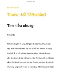 Kiến thức lớp 12 Thuốc –LỖ TẤN-phần3