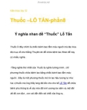 Kiến thức lớp 12 Thuốc –LỖ TẤN-phần8