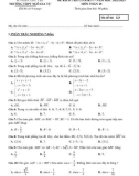 Đề thi học kì 1 môn Toán lớp 10 năm 2022-2023 có đáp án - Trường THPT Ngô Gia Tự, Phú Yên