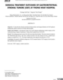 Kết quả phẫu thuật điều trị u mô đệm đường tiêu hóa (GIST) tại Bệnh viện Thống Nhất