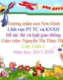 Bài giảng mầm non: Bé và Luật giao thông