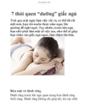 7 thói quen 'dưỡng' giấc ngủ