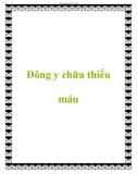 Đông y chữa thiếu máu