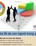 Bài giảng Sai lỗi do con người trong y tế