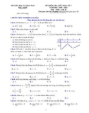 Đề thi giữa học kì 1 môn Toán lớp 12 năm 2020-2021 có đáp án - Sở GD&ĐT Bắc Ninh