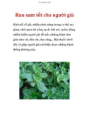 Rau sam tốt cho người già