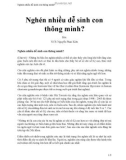 Nghén nhiều dễ sinh con thông minh