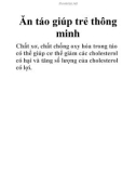 Ăn táo giúp trẻ thông minh