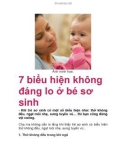 7 biểu hiện không đáng lo ở bé sơ sinh