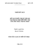 Tóm tắt Luận án Tiến sĩ Y học: Kết quả phẫu thuật nội soi nạo hạch chậu bên điều trị ung thư trực tràng thấp