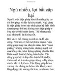 Ngủ nhiều, lợi bất cập hại