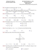 Đề thi thử THPTQG môn Toán lần 1 năm 2019 - Chuyên Đại Học Vinh, Nghệ An