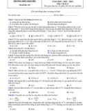 Đề thi học kì 1 môn Vật lí lớp 11 năm 2021-2022 có đáp án - Trường THPT Trần Phú, Phú Yên