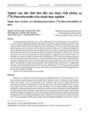 Nghiên cứu độc tính đơn liều của dược chất phóng xạ [18F]-fluorothymidin trên chuột thực nghiệm