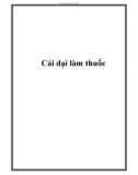 Cải dại làm thuốc