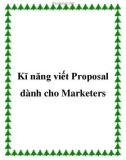 Kĩ năng viết Proposal dành cho Marketers