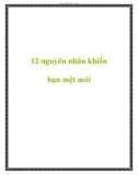 12 nguyên nhân khiến bạn mệt mỏi