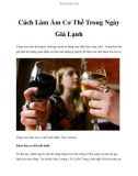 Cách Làm Ấm Cơ Thể Trong Ngày Giá Lạnh