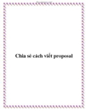 Chia sẻ cách viết proposal