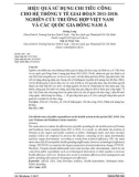 Hiệu quả sử dụng chi tiêu công cho hệ thống y tế giai đoạn 2011-2018: Nghiên cứu trường hợp Việt Nam và các quốc gia Đông Nam Á