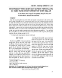 Xây dựng quy trình chiết xuất saponin toàn phần từ lá đu đủ rừng bằng phương pháp chiết siêu âm