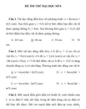 ĐỀ THI THỬ ĐẠI HỌC SỐ 8 TRƯỜNG THPT PHAN THÚC TRỰC